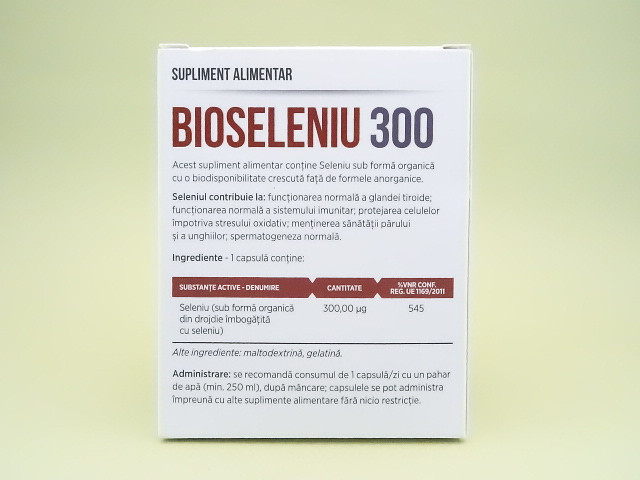 Bioseleniu 300 µg PARAPHARM 30 capsule