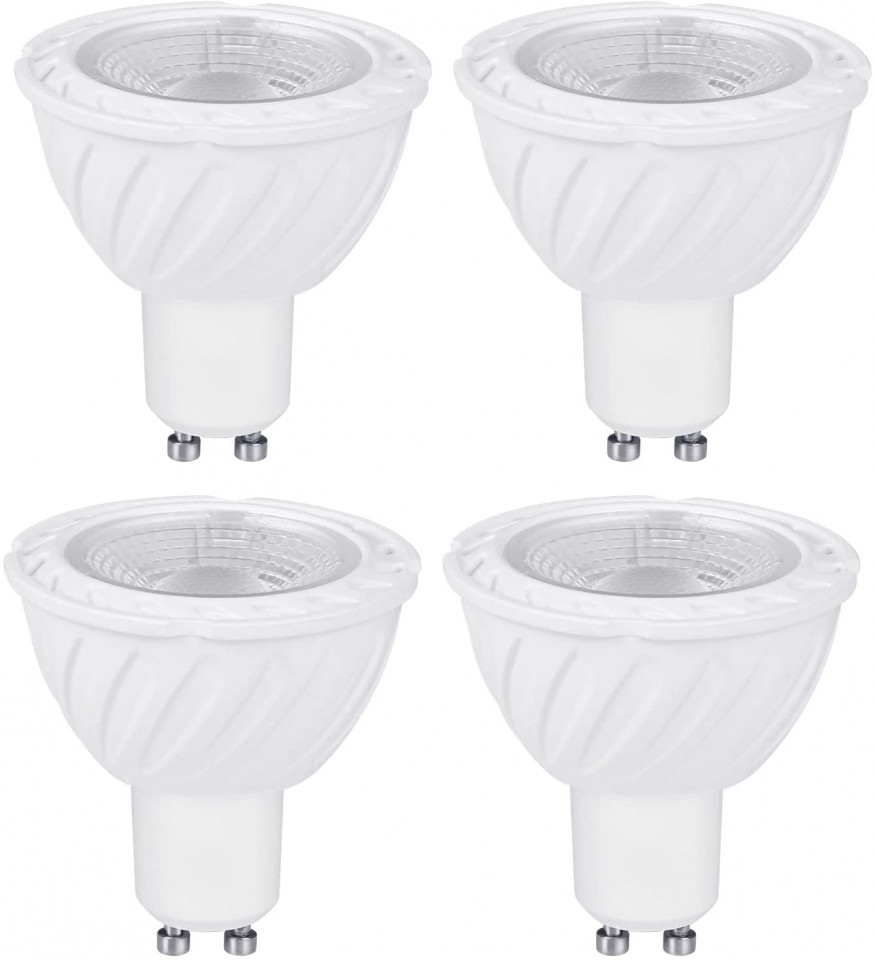 Set De 4 Becuri VARICART LED Metal Plastic Alb GU10 6W