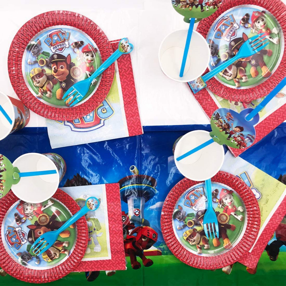 Set De Vesela Pentru Petrecere Paw Patrol Zswq Carton Plastic