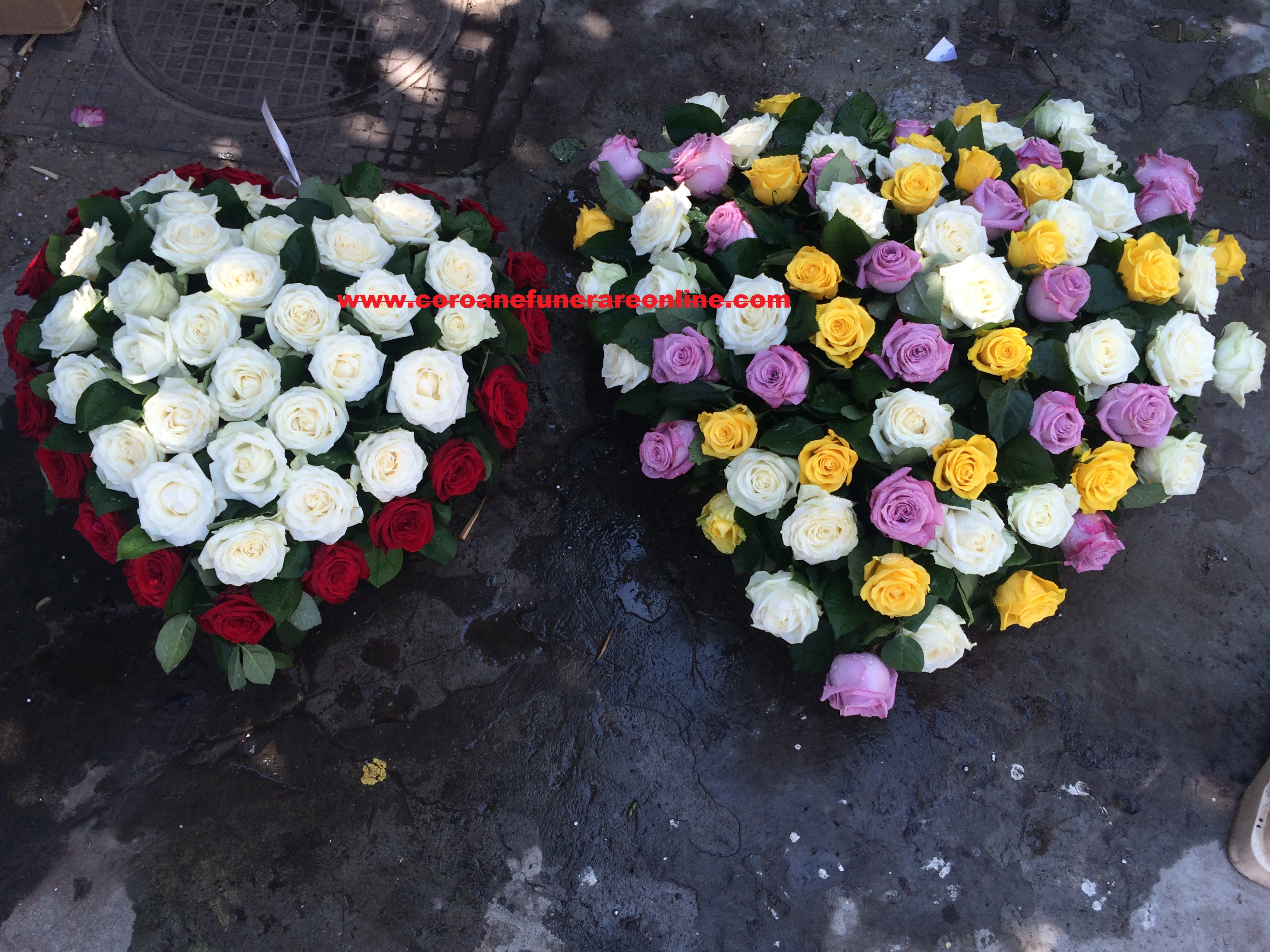 coroane funerare inima