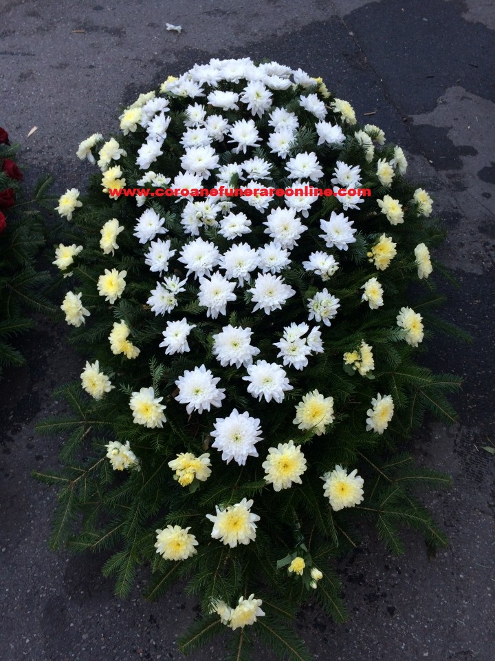 coroane funerare crizantema