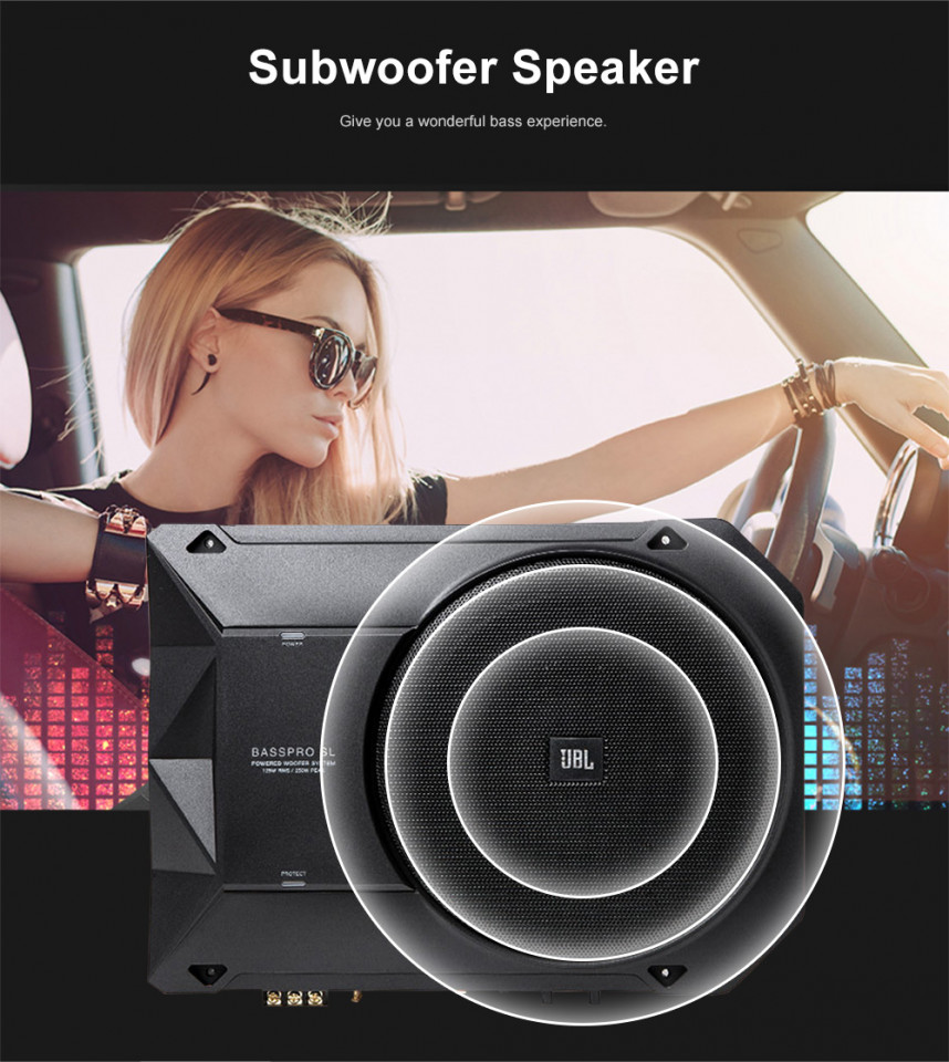 Subwoofer Auto Activ Jbl Basspro Sl Model Underseat Sub Scaun