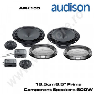 DIFUZOARE AUTO AUDISON APK 165 DEDICATE VW, SET SISTEM 2 CAI 165MM 2 Ohm