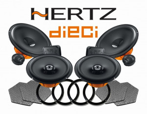 Pachetul de difuzoare auto Hertz Dieci este compatibil VW Golf / Jetta / MK5 / MK6