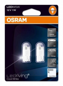 Set 2 Becuri W5W (T10) led OSRAM 6000K