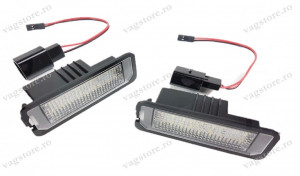 Set 2 lampi led 6000k Canbus numar inmatriculare VW