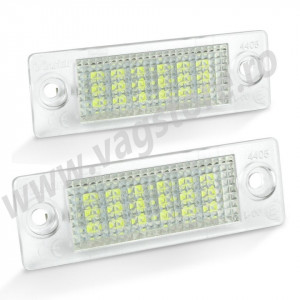 Set 2 lampi led 6000k Canbus / fara eroare numar inmatriculare VW Golf 5 / Passat Combi / Jetta MK5 / Caddy