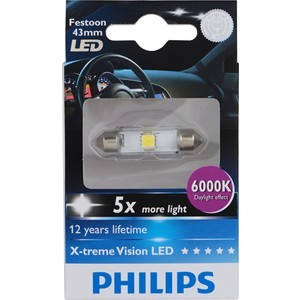 Bec Led C5W Festoon 43mm Philips 6000k