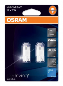 Set Becuri W5W (T10) led OSRAM Ice Blue