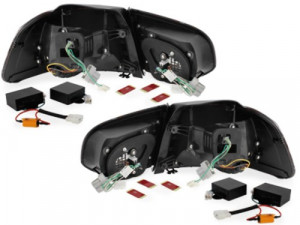 Stopuri LED VW Golf 6 VI MK6 LED R-look Rosu Inchis / Cherry Red semnalizare secventiala - Dynamic Light