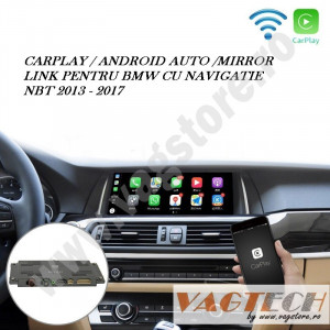 Retrofit CARPLAY ANDROID AUTO MIRRORLINK si Camera marsarier pentru BMW NBT