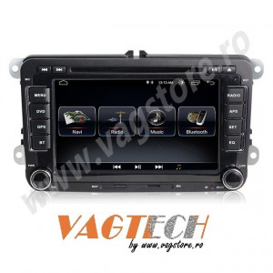 Navigatie V510S Android 9.1 2Gb RAM memorie interna 32Gb WIFI USB GPS pentru VW CC Touran Tiguan