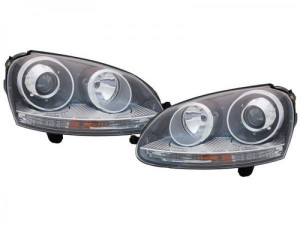 Set Faruri cu Lupa Golf 5 Jetta Mk5 Versiune GTI