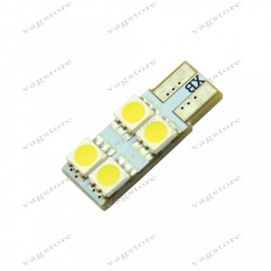 Footwell Light / Lumini picioare VW / Bec led T10 / W5W / 194 cu 4 SMD 5050 Alb 6000K