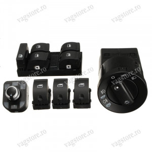 Set Butoane geamuri electrice oglinzi bloc lumini audi A4 B6 / B7