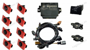 Kit complet Original VW retrofit senzori parcare OPS fata / spate negri VW AMAROK 2H0