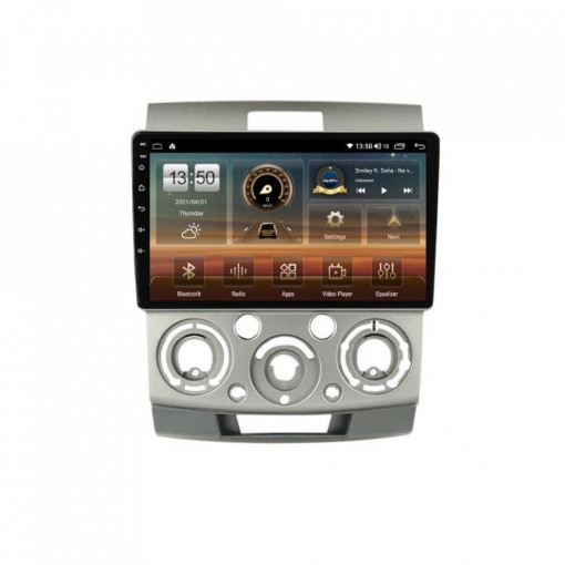Navigatie dedicata cu Android Ford Ranger 2005 - 2011, 4GB RAM, Radio GPS Dual Zone, Display HD IPS 9" Touchscreen, Internet Wi-Fi si slot SIM 4G, Bluetooth, MirrorLink, USB, Waze