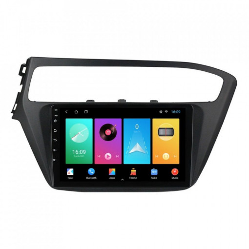 Navigatie dedicata cu Android Hyundai i20 2018 - 2020, 1GB RAM, Radio GPS Dual Zone, Display HD 9" Touchscreen, Internet Wi-Fi, Bluetooth, MirrorLink, USB, Waze