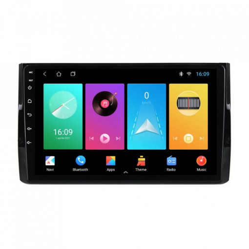 Navigatie dedicata cu Android Skoda Kodiaq dupa 2016, 1GB RAM, Radio GPS Dual Zone, Display HD 10" Touchscreen, Internet Wi-Fi, Bluetooth, MirrorLink, USB, Waze