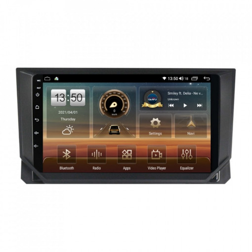 Navigatie dedicata cu Android Seat Ibiza V dupa 2017, 4GB RAM, Radio GPS Dual Zone, Display HD IPS 9" Touchscreen, Internet Wi-Fi si slot SIM 4G, Bluetooth, MirrorLink, USB, Waze