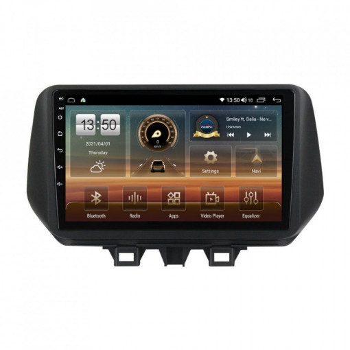 Navigatie dedicata cu Android Hyundai Tucson 2018 - 2020, 4GB RAM, Radio GPS Dual Zone, Display HD IPS 10" Touchscreen, Internet Wi-Fi si slot SIM 4G, Bluetooth, MirrorLink, USB, Waze