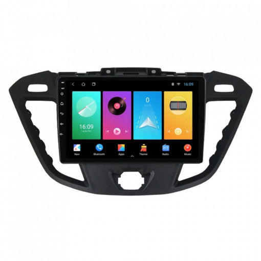 Navigatie dedicata cu Android Ford Transit / Tourneo Custom 2012 - 2018, 2GB RAM, Radio GPS Dual Zone, Display HD 9" Touchscreen, Internet Wi-Fi, Bluetooth, MirrorLink, USB, Waze