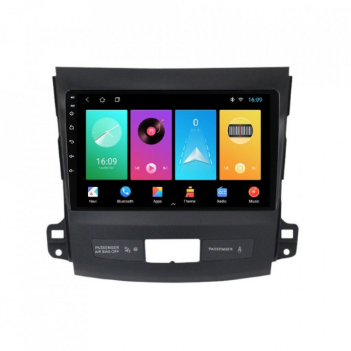 Navigatie dedicata cu Android Mitsubishi Outlander II 2006 - 2012, 1GB RAM, Radio GPS Dual Zone, Display HD 9" Touchscreen, Internet Wi-Fi, Bluetooth, MirrorLink, USB, Waze