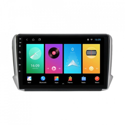 Navigatie dedicata cu Android Peugeot 2008 I 2013 - 2019, 1GB RAM, Radio GPS Dual Zone, Display HD 10" Touchscreen, Internet Wi-Fi, Bluetooth, MirrorLink, USB, Waze