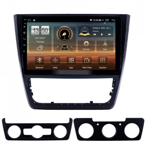 Navigatie dedicata cu Android Skoda Yeti 2009 - 2018, 4GB RAM, Radio GPS Dual Zone, Display HD IPS 10" Touchscreen, Internet Wi-Fi si slot SIM 4G, Bluetooth, MirrorLink, USB, Waze