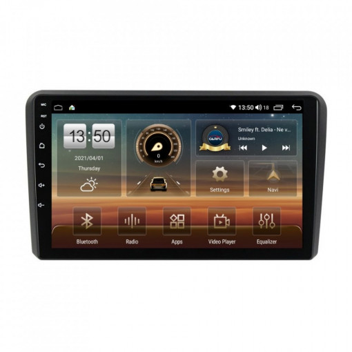 Navigatie dedicata cu Android Audi A3 (8P1) 2003 - 2013, 6GB RAM, Radio GPS Dual Zone, Display HD IPS 9" Touchscreen, Internet Wi-Fi si slot SIM 4G, Bluetooth, MirrorLink, USB, Waze