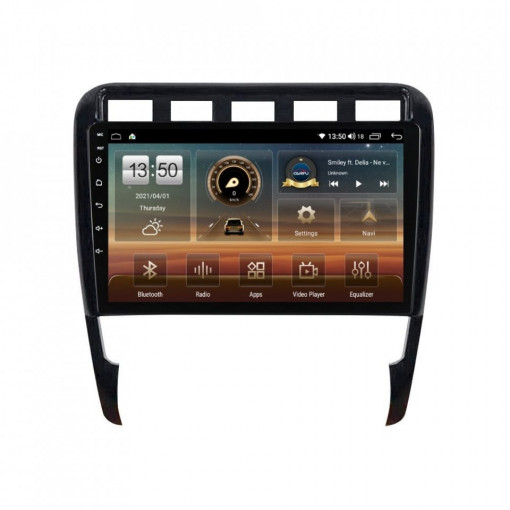 Navigatie dedicata cu Android Porsche Cayenne 2002 - 2010, 4GB RAM, Radio GPS Dual Zone, Display HD IPS 9" Touchscreen, Internet Wi-Fi si slot SIM 4G, Bluetooth, MirrorLink, USB, Waze