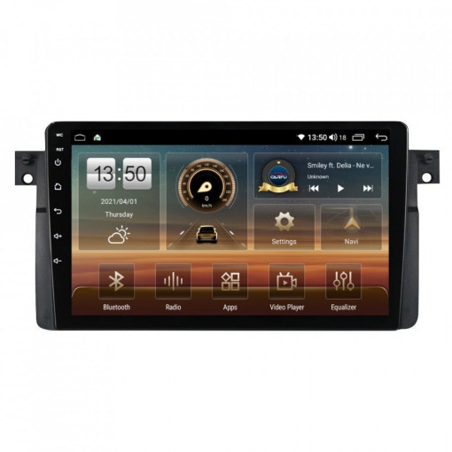 Navigatie dedicata cu Android BMW Seria 3 (E46) 1997 - 2005, 4GB RAM, Radio GPS Dual Zone, Display HD IPS 9" Touchscreen, Internet Wi-Fi si slot SIM 4G, Bluetooth, MirrorLink, USB, Waze