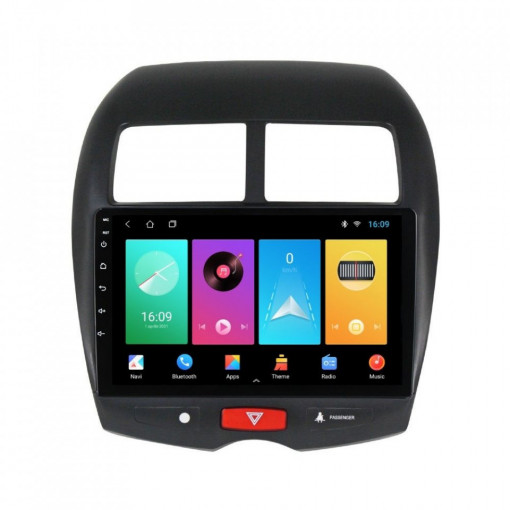 Navigatie dedicata cu Android Mitsubishi ASX 2010 - 2016, 2GB RAM, Radio GPS Dual Zone, Display HD 10" Touchscreen, Internet Wi-Fi, Bluetooth, MirrorLink, USB, Waze