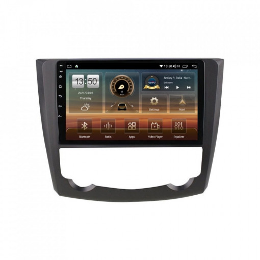 Navigatie dedicata cu Android Renault Kadjar 2015 - 2018, 4GB RAM, Radio GPS Dual Zone, Display HD IPS 9" Touchscreen, Internet Wi-Fi si slot SIM 4G, Bluetooth, MirrorLink, USB, Waze
