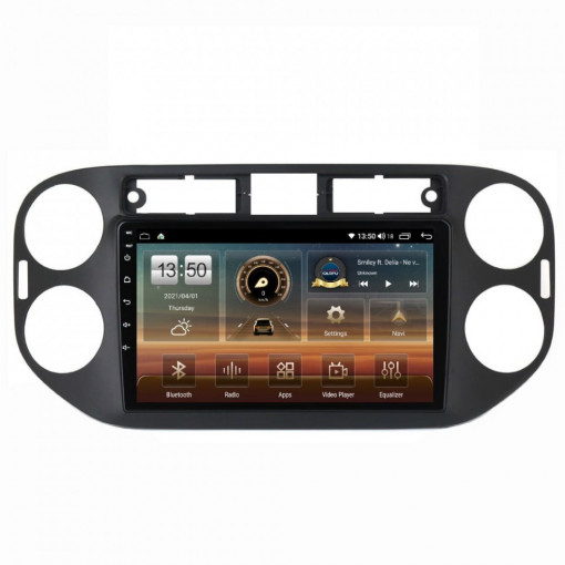 Navigatie dedicata cu Android VW Tiguan I 2012 - 2018, 6GB RAM, Radio GPS Dual Zone, Display HD IPS 9" Touchscreen, Internet Wi-Fi si slot SIM 4G, Bluetooth, MirrorLink, USB, Waze