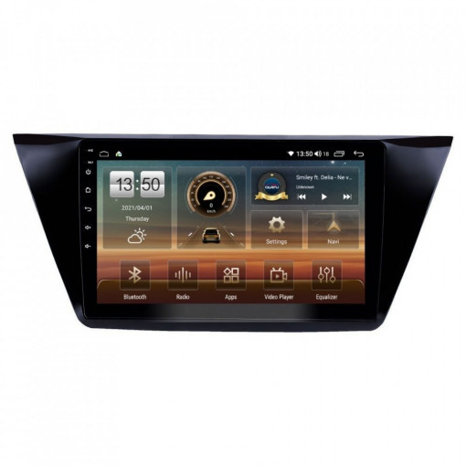 Navigatie dedicata cu Android VW Touran III dupa 2015, 4GB RAM, Radio GPS Dual Zone, Display HD IPS 10" Touchscreen, Internet Wi-Fi si slot SIM 4G, Bluetooth, MirrorLink, USB, Waze