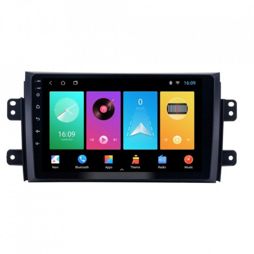 Navigatie dedicata cu Android Fiat Sedici 2006 - 2015, 2GB RAM, Radio GPS Dual Zone, Display HD 9" Touchscreen, Internet Wi-Fi, Bluetooth, MirrorLink, USB, Waze