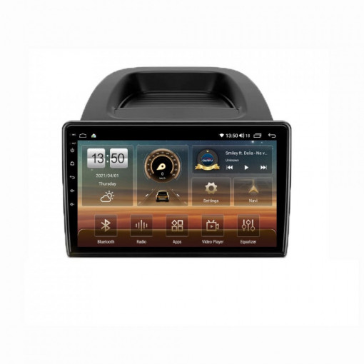 Navigatie dedicata cu Android Ford Ecosport dupa 2018, 4GB RAM, Radio GPS Dual Zone, Display HD IPS 10" Touchscreen, Internet Wi-Fi si slot SIM 4G, Bluetooth, MirrorLink, USB, Waze