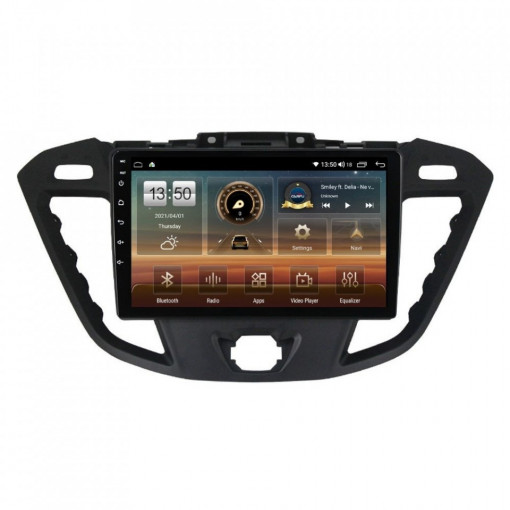 Navigatie dedicata cu Android Ford Transit / Tourneo Custom 2012 - 2018, 8GB RAM, Radio GPS Dual Zone, Display HD IPS 9" Touchscreen, Internet Wi-Fi si slot SIM 4G, Bluetooth, MirrorLink, USB, Waze