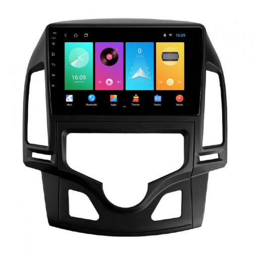 Navigatie dedicata cu Android Hyundai i30 2007 - 2012, clima automata, 2GB RAM, Radio GPS Dual Zone, Display HD 9" Touchscreen, Internet Wi-Fi, Bluetooth, MirrorLink, USB, Waze