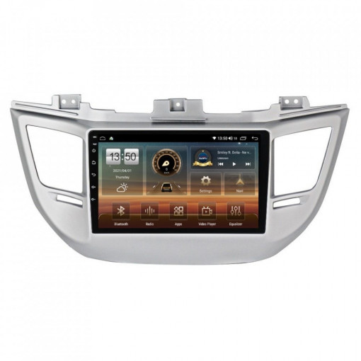 Navigatie dedicata cu Android Hyundai Tucson 2015 - 2018, 6GB RAM, Radio GPS Dual Zone, Display HD IPS 9" Touchscreen, Internet Wi-Fi si slot SIM 4G, Bluetooth, MirrorLink, USB, Waze