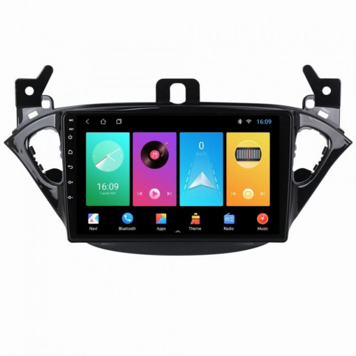 Navigatie dedicata cu Android Opel Corsa E 2014 - 2019, 1GB RAM, Radio GPS Dual Zone, Display HD 9" Touchscreen, Internet Wi-Fi, Bluetooth, MirrorLink, USB, Waze