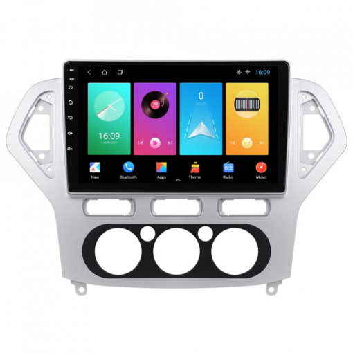 Navigatie dedicata cu Android Ford Mondeo IV 2007 - 2011, clima manuala, 1GB RAM, Radio GPS Dual Zone, Display HD 10" Touchscreen, Internet Wi-Fi, Bluetooth, MirrorLink, USB, Waze