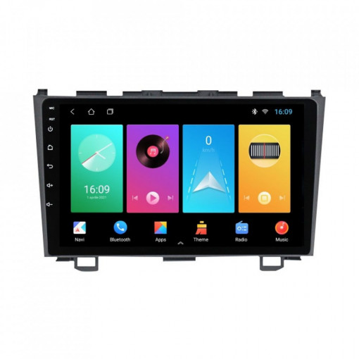 Navigatie dedicata cu Android Honda CR-V III 2006 - 2012, 1GB RAM, Radio GPS Dual Zone, Display HD 9" Touchscreen, Internet Wi-Fi, Bluetooth, MirrorLink, USB, Waze