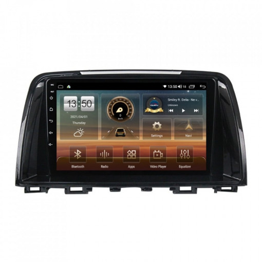 Navigatie dedicata cu Android Mazda 6 2013 - 2016, 4GB RAM, Radio GPS Dual Zone, Display HD IPS 9" Touchscreen, Internet Wi-Fi si slot SIM 4G, Bluetooth, MirrorLink, USB, Waze