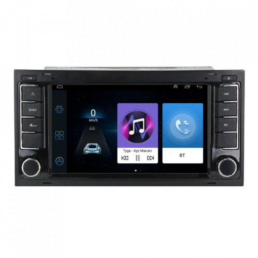 Navigatie dedicata cu Android VW Transporter T5 2003 - 2009, 2GB RAM, Radio GPS Dual Zone, Display HD 7" Touchscreen, Internet Wi-Fi, Bluetooth, MirrorLink, USB, Waze