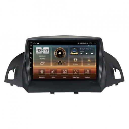 Navigatie dedicata cu Android Ford Kuga II 2012 - 2019, 8GB RAM, Radio GPS Dual Zone, Display HD IPS 9" Touchscreen, Internet Wi-Fi si slot SIM 4G, Bluetooth, MirrorLink, USB, Waze