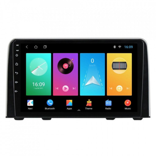 Navigatie dedicata cu Android Honda CR-V V dupa 2018, 2GB RAM, Radio GPS Dual Zone, Display HD 9" Touchscreen, Internet Wi-Fi, Bluetooth, MirrorLink, USB, Waze