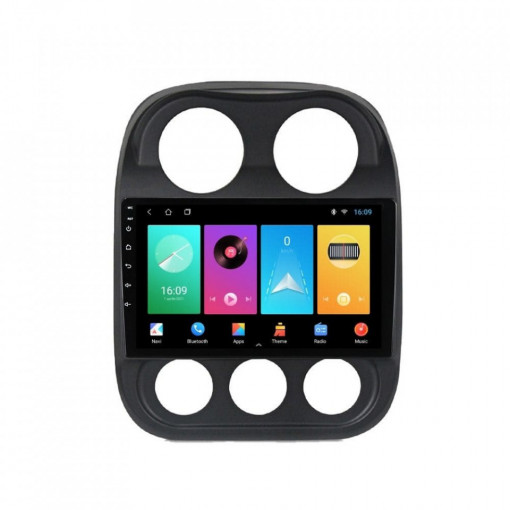 Navigatie dedicata cu Android Jeep Compass I 2011 - 2016, 1GB RAM, Radio GPS Dual Zone, Display HD 10" Touchscreen, Internet Wi-Fi, Bluetooth, MirrorLink, USB, Waze
