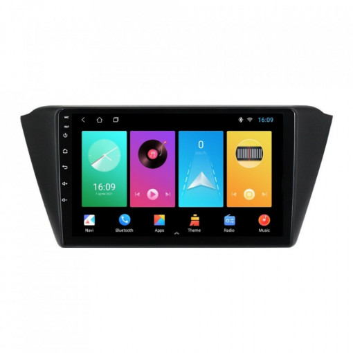 Navigatie dedicata cu Android Skoda Fabia III (2014-2021), 1GB RAM, Radio GPS Dual Zone, Display HD 9" Touchscreen, Internet Wi-Fi, Bluetooth, MirrorLink, USB, Waze